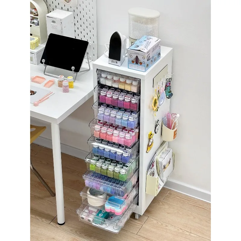 Bean storage cart Pull-out floor removable multi-layer bean bottle box Finished product storage cabinet