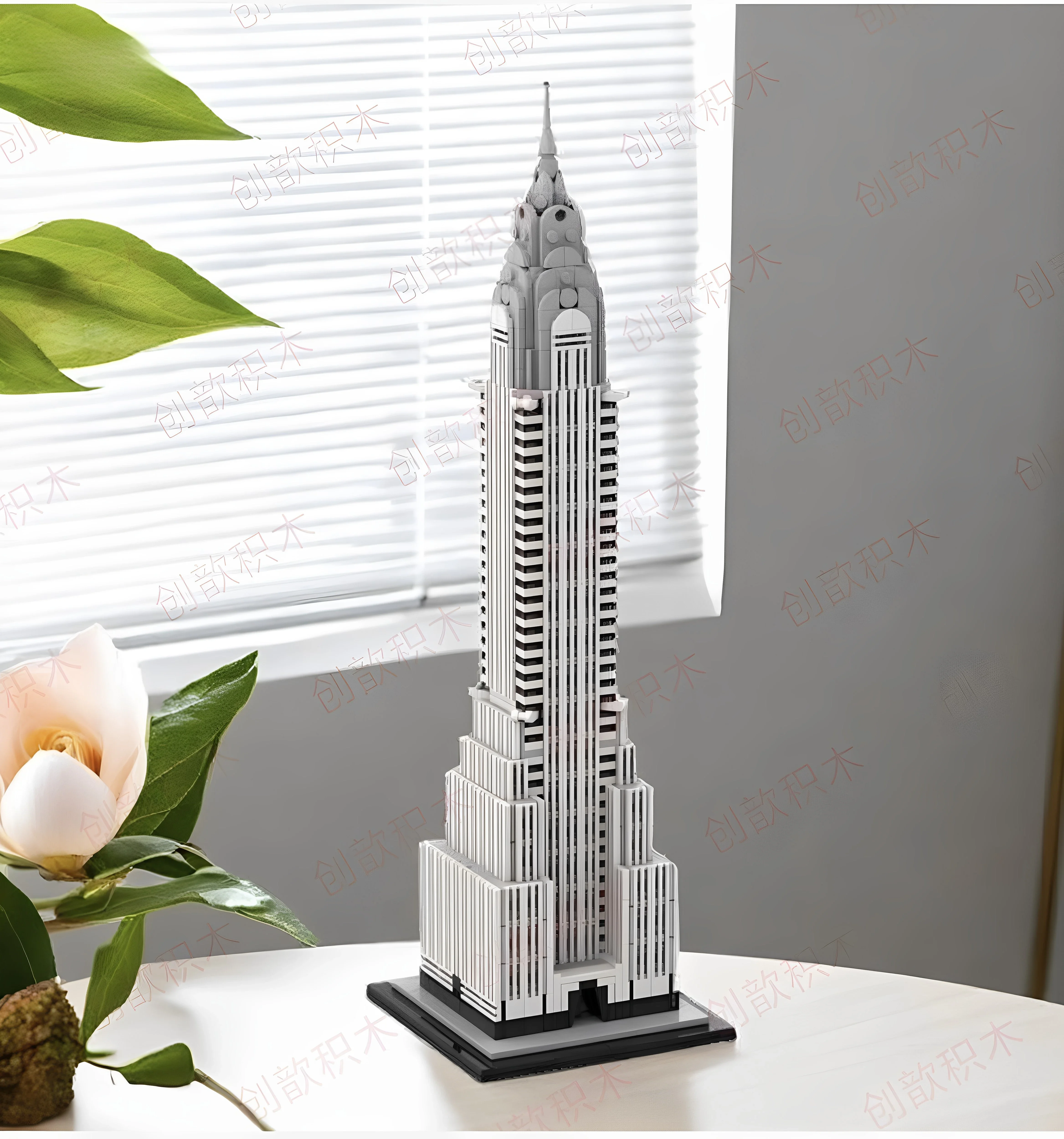 1201 قطعة MOC مدينة عرض الشارع كرايسلر بناء 1:800 مقياس العمارة نموذج اللبنات جمع لعبة هدية للبنين طفل