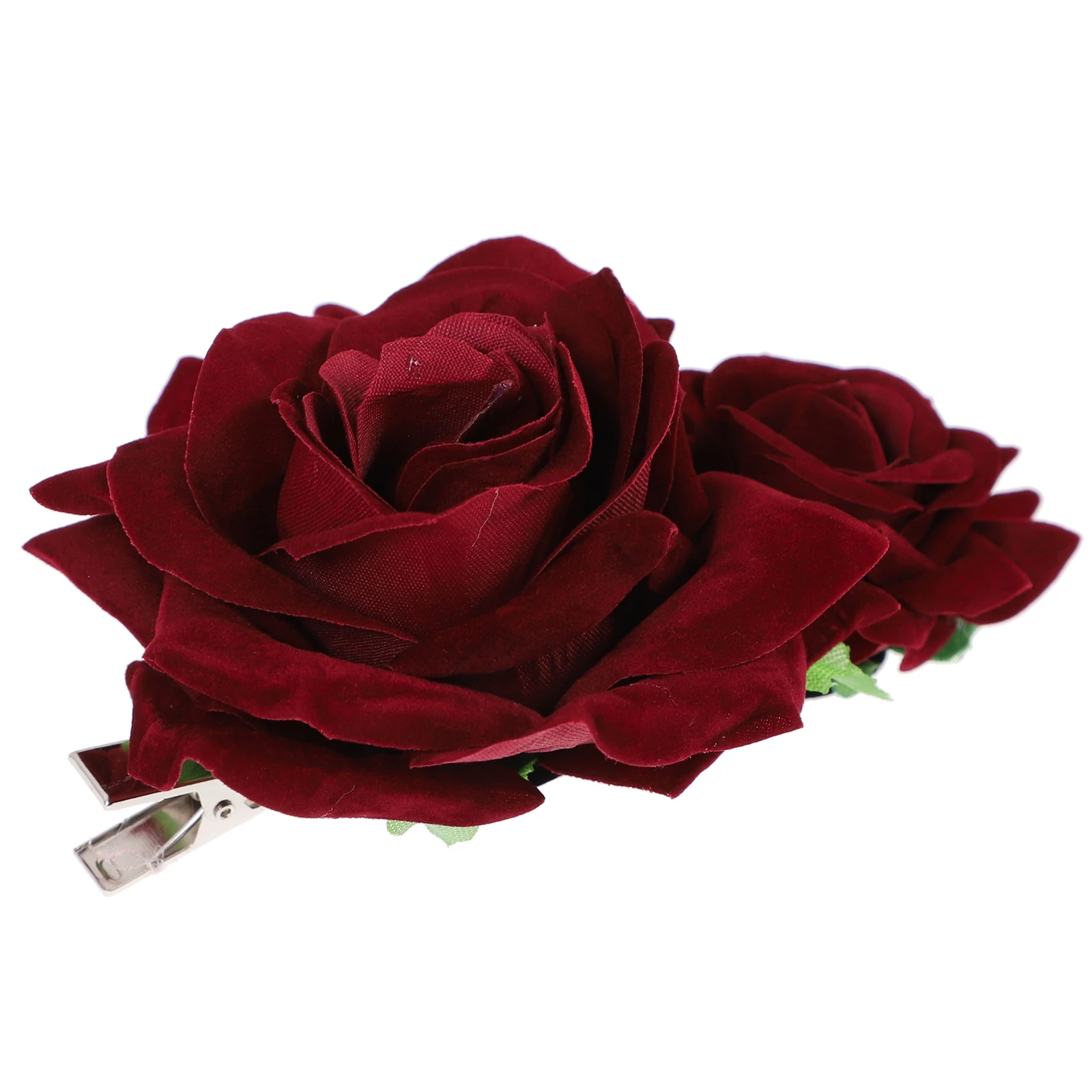 

1pc Rose Flower Hairpin Elegant Brooch Pins for Wedding Bride Groom Bridal Party Accessories Fabric Flowers Hair Clips