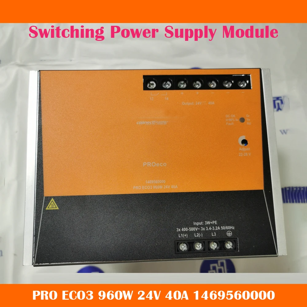 For Weidmuller Switching Power Supply Module Guide Rail Installation PRO ECO3 960W 24V 40A 1469560000