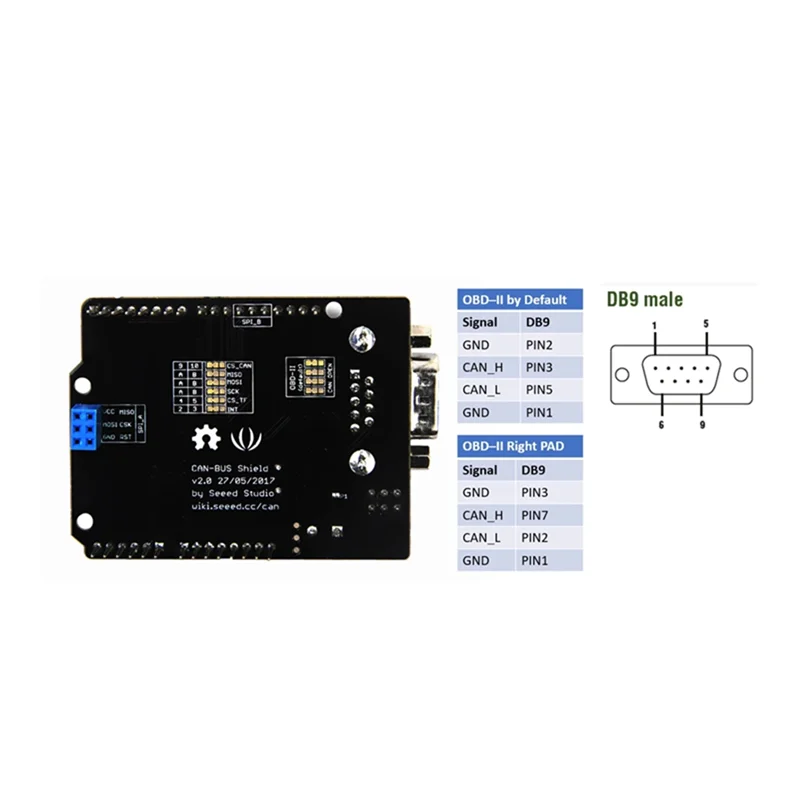 Exquisite-CAN-Bus Shield V2 For Arduino For Controller And Transceiver CAN-BUS Shield Adopts