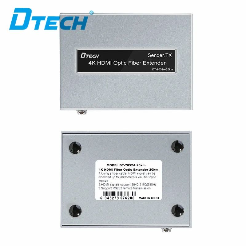 DTECH Wholesale Price 4K HDMI Optical Fiber Cable IR RS232 Control 4K@30Hz hdmi Fiber Extender 300M