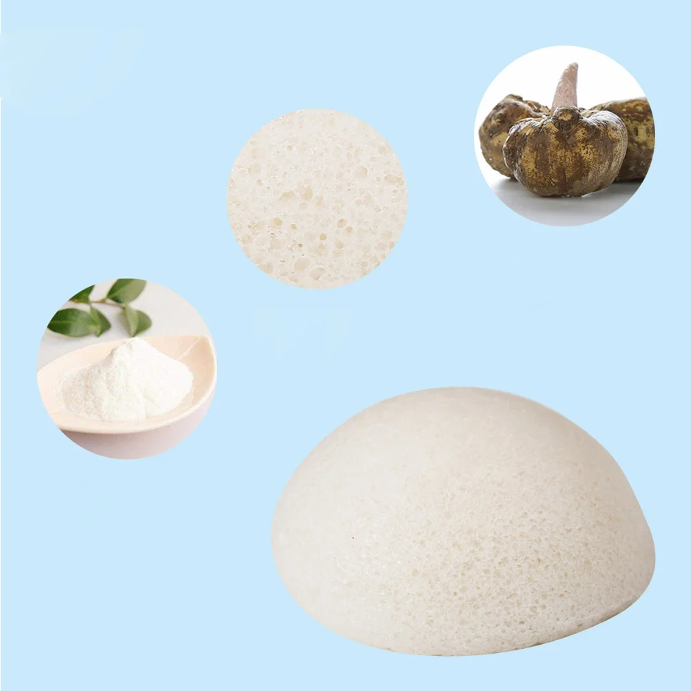 Esponjas de limpieza Facial, 3 uds., lavado Natural, aleteo, semicircular, biodegradable, vegano para uso diario suave