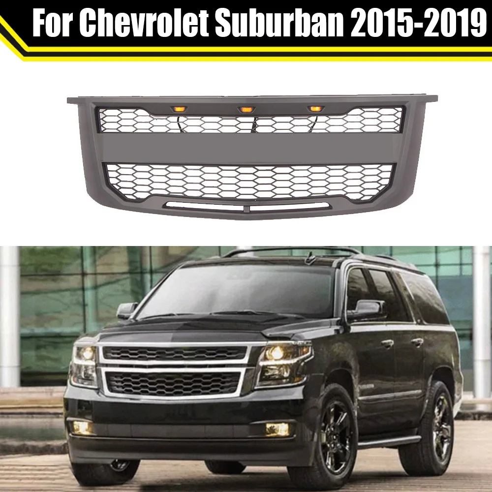 Dood Mesh Mask Cover Front Radiator Grill Racing Grills ABS High Quality Bumper Grille For Chevrolet Suburban 2015-2019