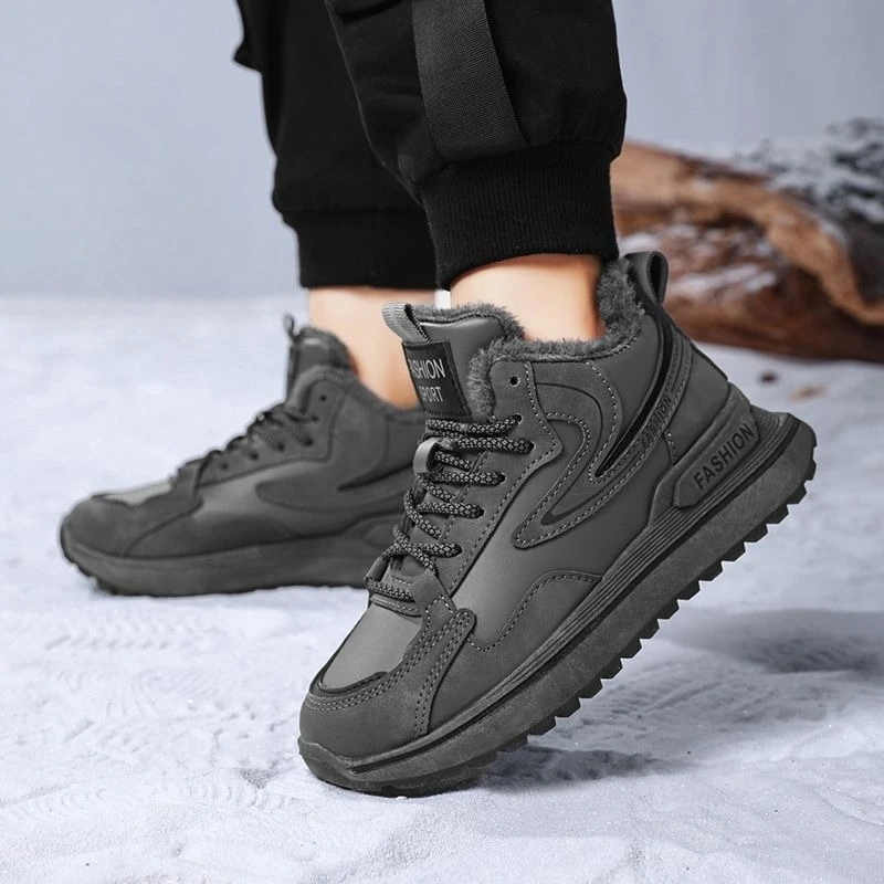 

Warm Winter Men Couple Shoes Fleece Thickened Insulation Snow Anti Slip Sports Leisure Letter Design Versatile Cotton Footwear