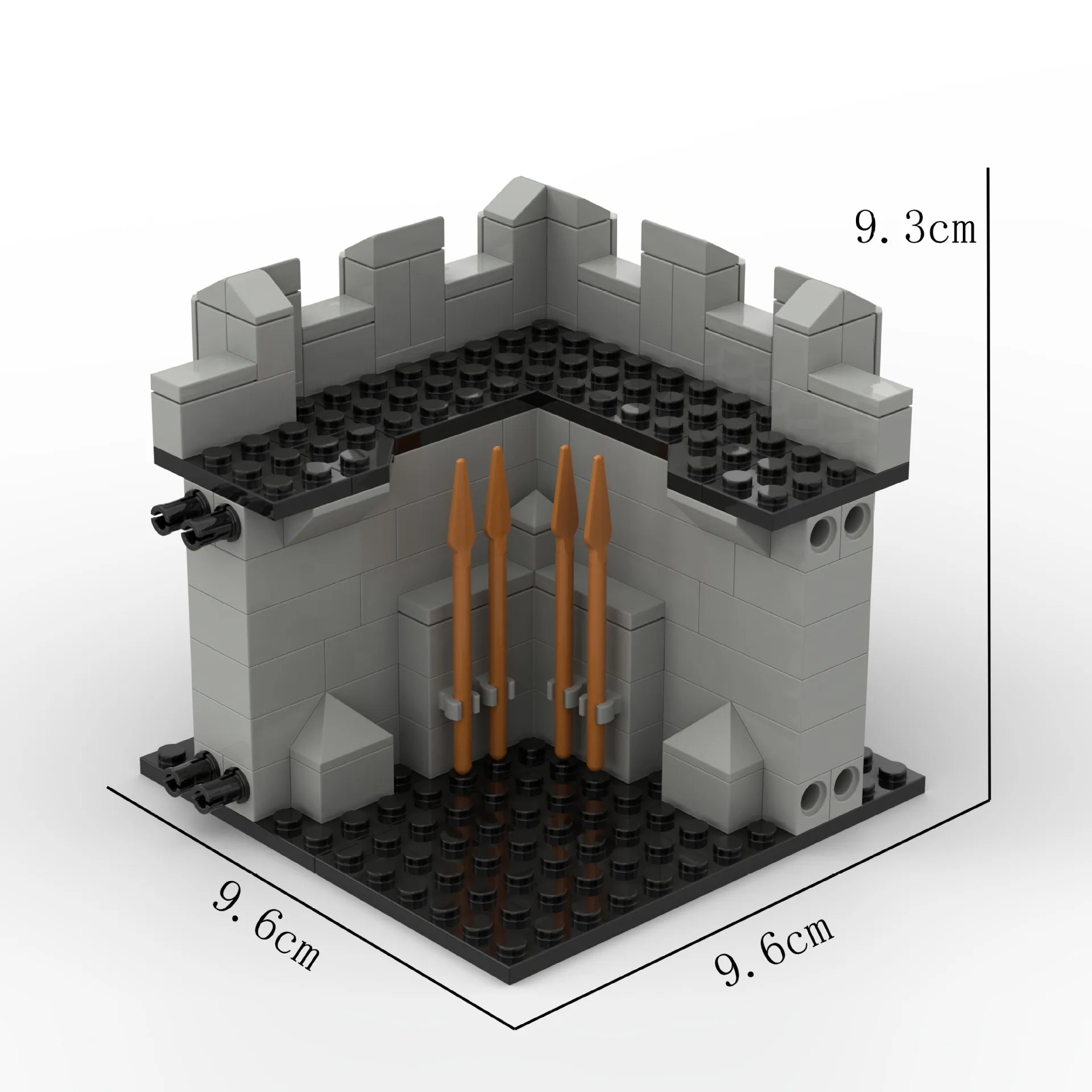 Blocos de construção de torre de castelo medieval, faça você mesmo, modelo de fortaleza de parede de cidade antiga, kits de arquitetura histórica para crianças e adultos