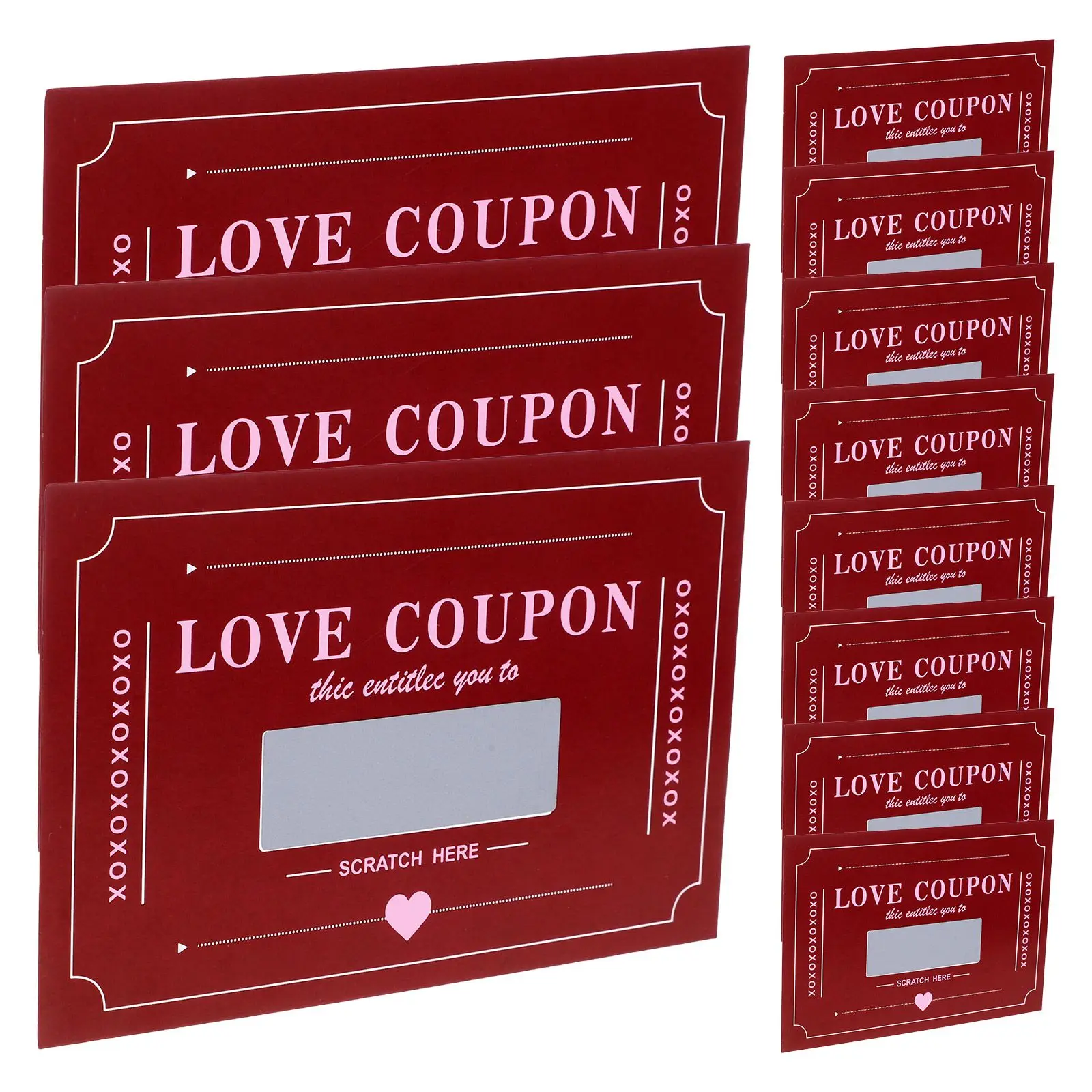 

20 Sheets Valentine Scratch Cards Kids Birthday DIY Anniversary Date Ideas Love Coupons Special Moments Gaming