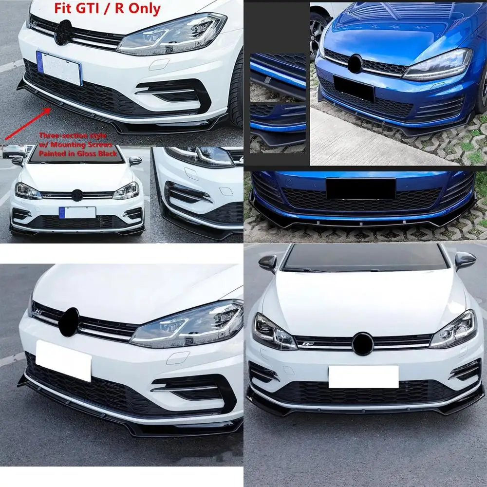 

Front Bumper Lip Spoiler Splitter Fit for Compatible with Volkswagen VW Golf GTI/Golf R/R-line MK7 7.5 2015-2021 Air Chin Body K