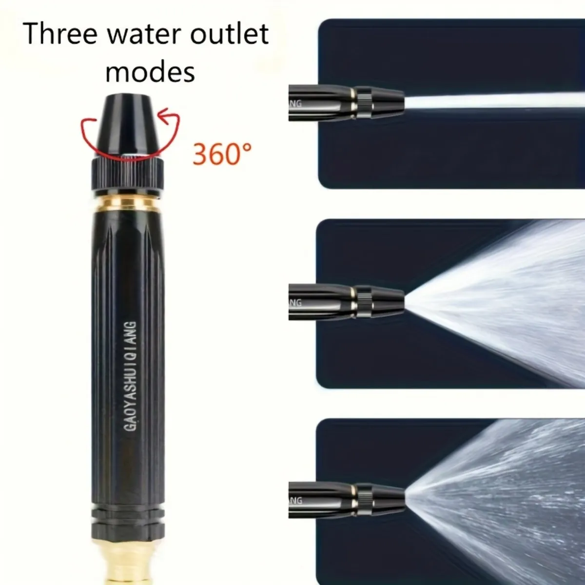 High pressure car wash spray gun, portable with buckle spray gun, adjustable hose nozzle, powerful cleaning for cars