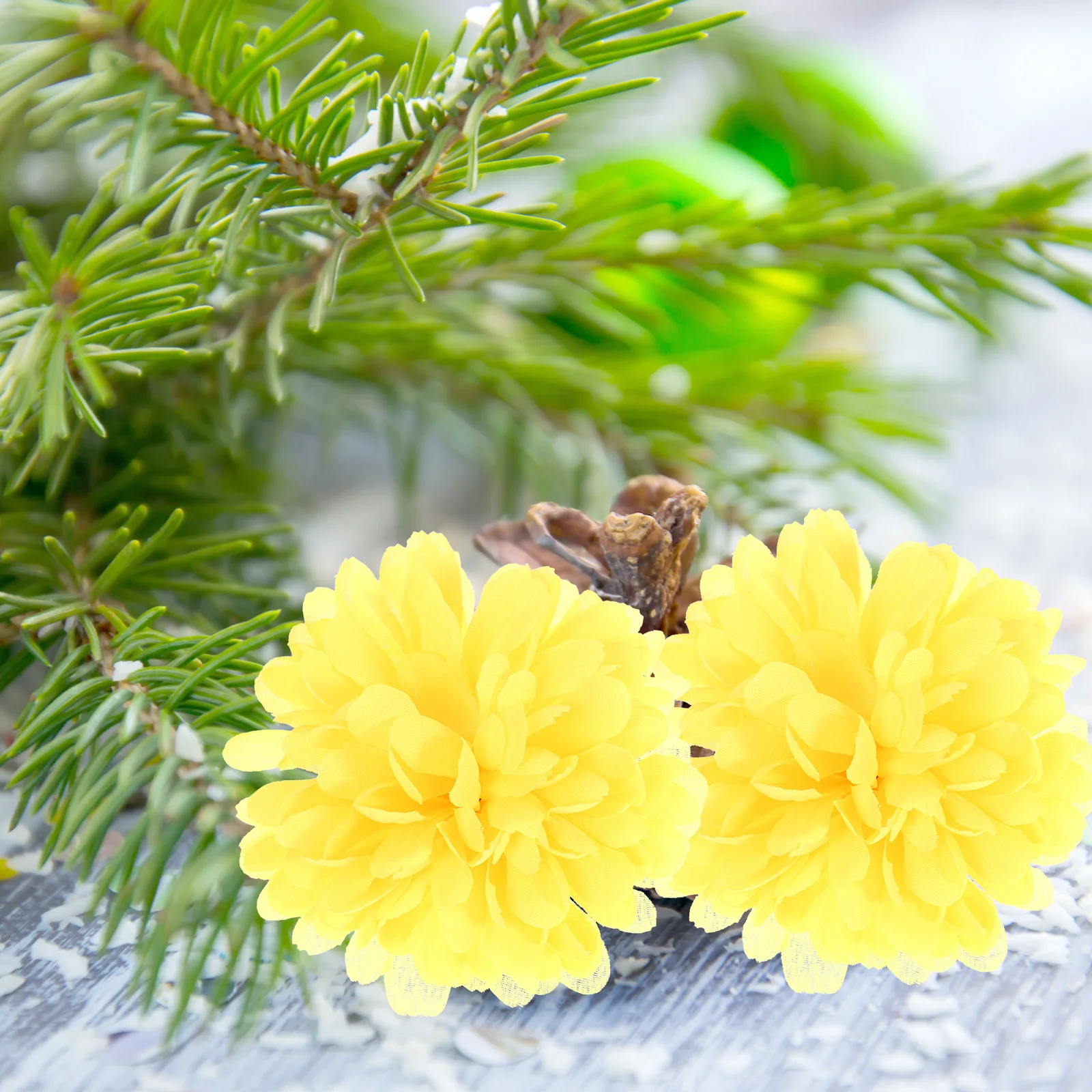 

10Pcs Faux Marigold Ornaments Realistic Artificial Flowers for Wedding Decor Photo Prop Bhai Dooj Tikka Floral Arrangement