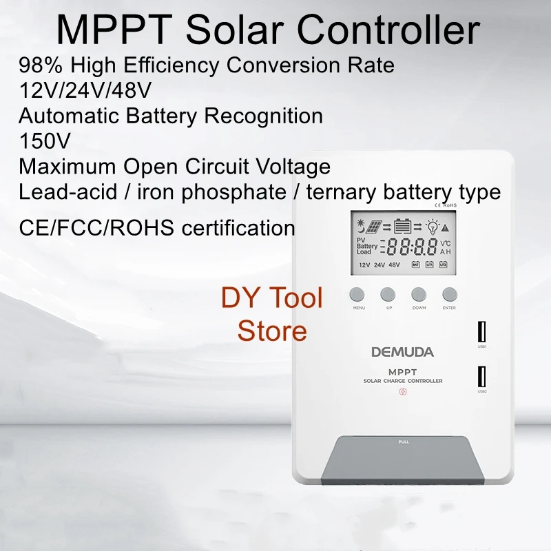 

MPPT solar controller photovoltaic charging 12V/24V/30A 40A 60A household intelligent charger power generation system