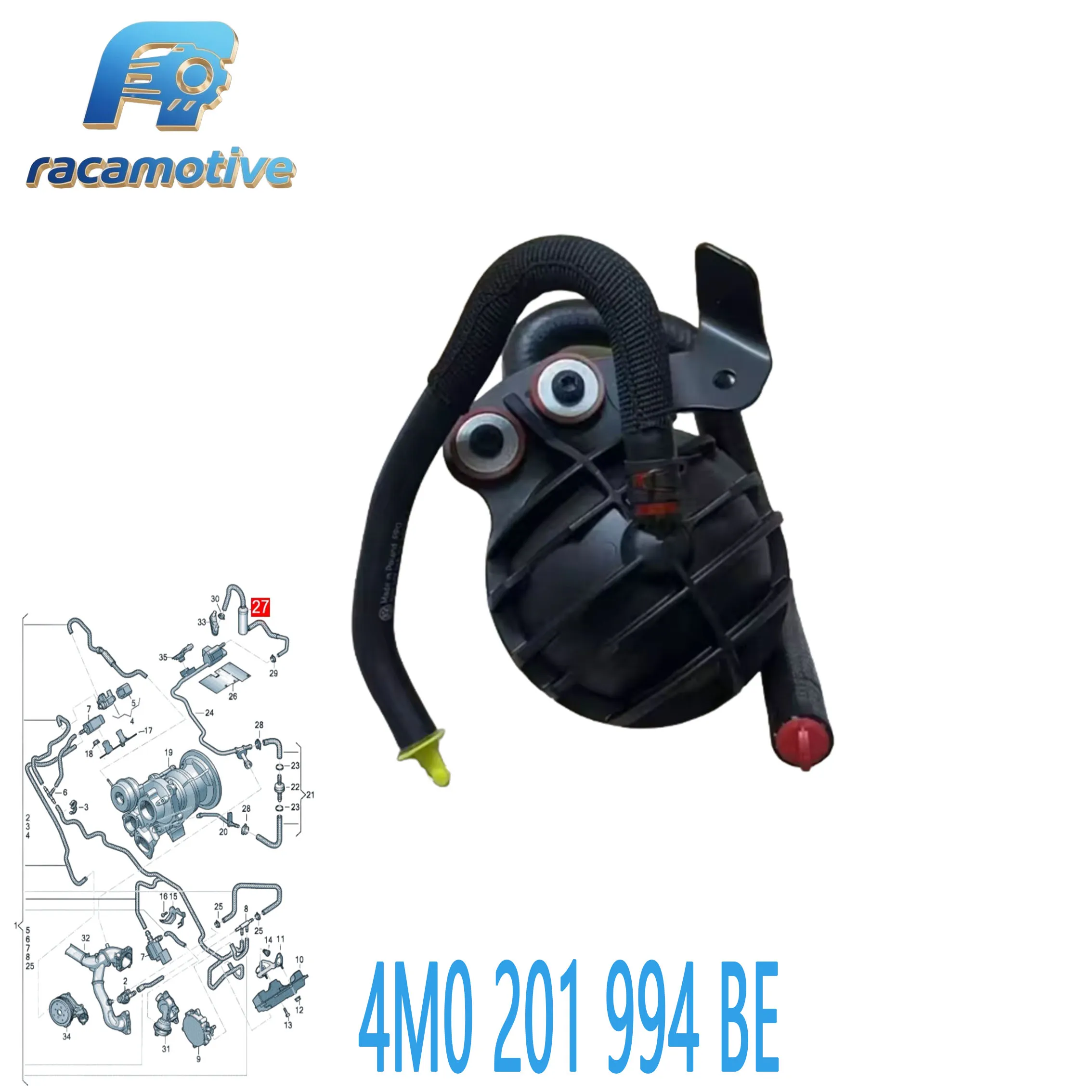 4M0201994BE 9Y0201892 for Porsche Cayenne 2018-2023, Volkswagen Touareg, Audi Q7, Q8 9Y Vent Flexible Hose Expansion Valve.
