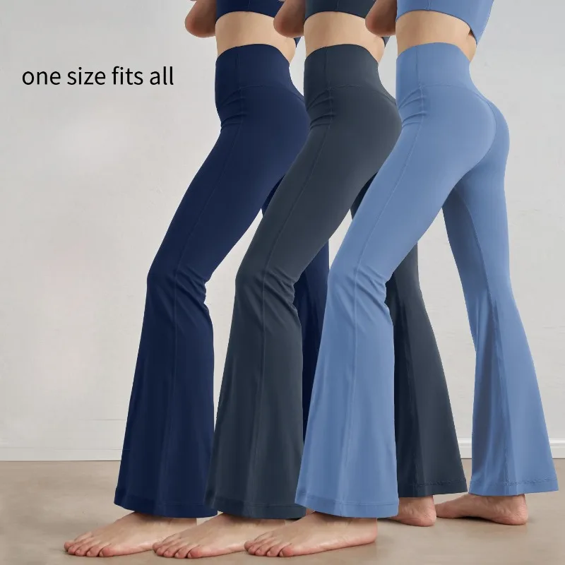 

Naked No Size Yoga Bell Bottom Pants for Women High Waist and Hip Lifting Yoga Clothes Fitness Without T Micro Bell Yoga