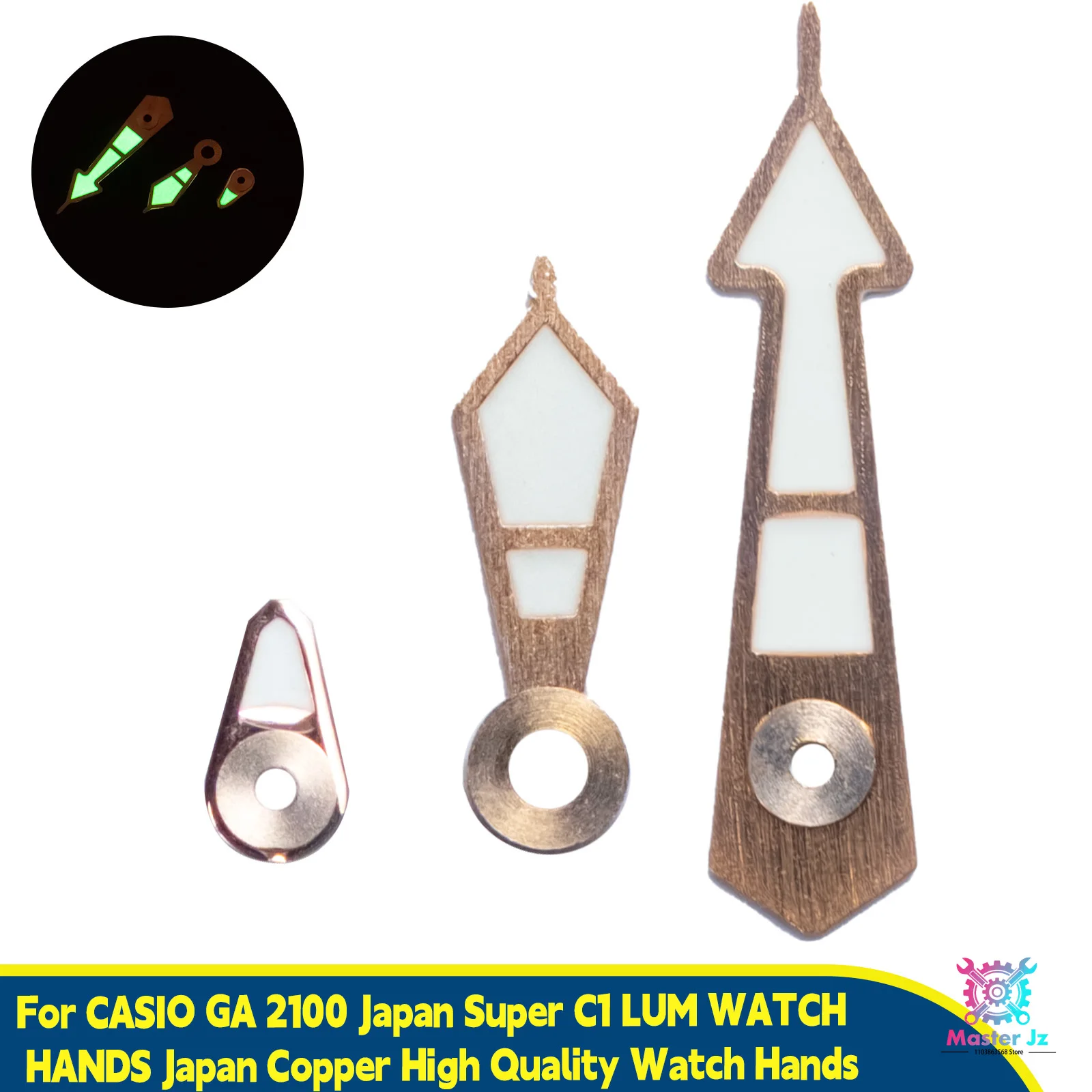 Watch Mod Hands For Casio GA-2100 GM-2100 Series Japan Copper Super C1 Watch Pointer Custom Upgrade Watch Accessories view 6
