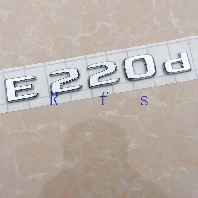 3D ABS Lettere E220d GLC220d C220d C250d GLE350d 4Matic Emblem per Mercedes Benz W205 Bagagliaio di Un\'auto Autoadesivo di Marchio