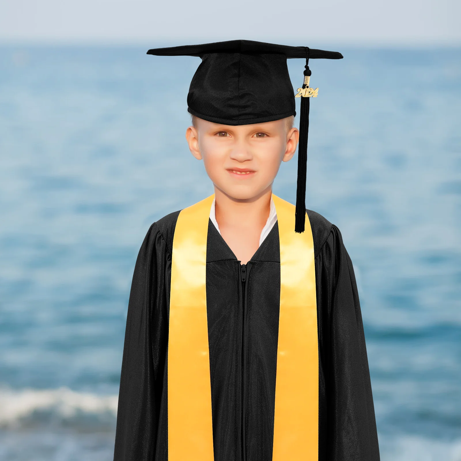 

Graduation Dress Hat Shawl Set Kindergarten Kids Sash Child Gown Cap Hats for Costume Caps and Gowns Childrens' Outfits