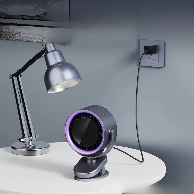 Shaking head desktop fan USB charging silent touch screen long continuation