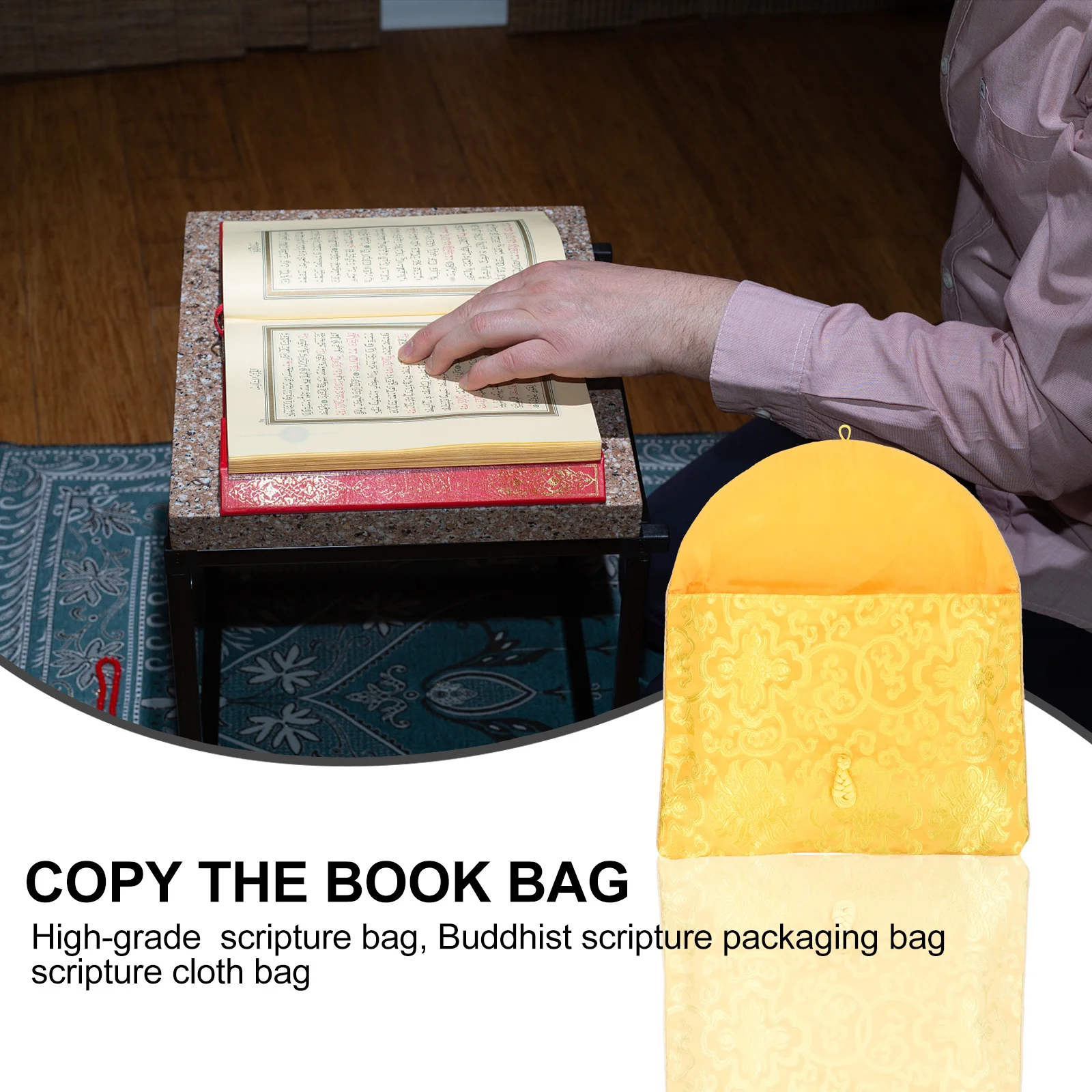 

Silk Brocade Envelope Chinese Knot Design Gift Card Pouch For A4 Files Buddhist Scriptures Storage Document Holder Wedding