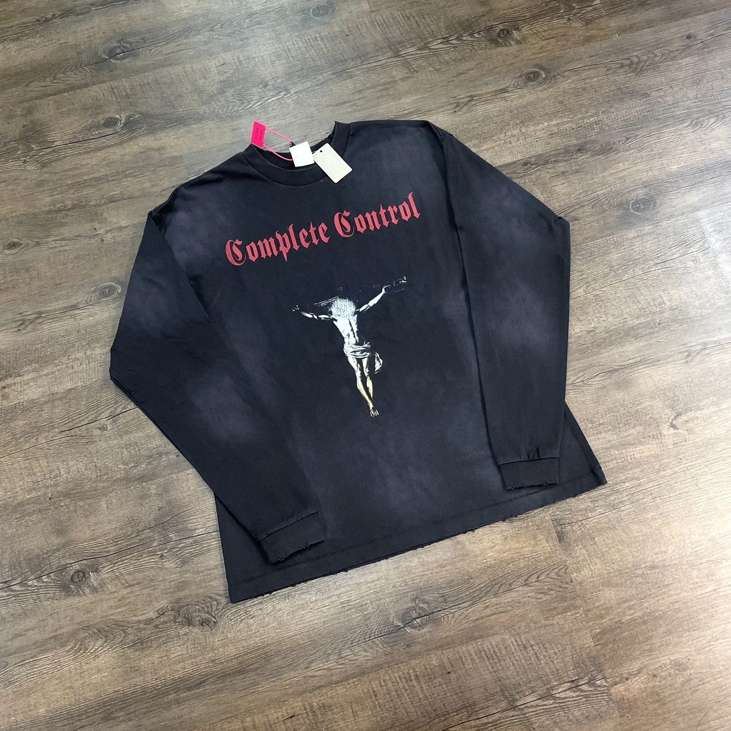 Yao Fashion SAINT OF MICHAEL 25SS Vintage Casual Long Sleeve Men Tops Streetwear Oversize Washed Old T Shirt For Men Unisex