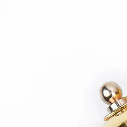 Mechanical Wind-Up Alarm Clock in Horseshoe Design Made of Metal with Bell Rod Functionality and Classic Analog Timekeeping
