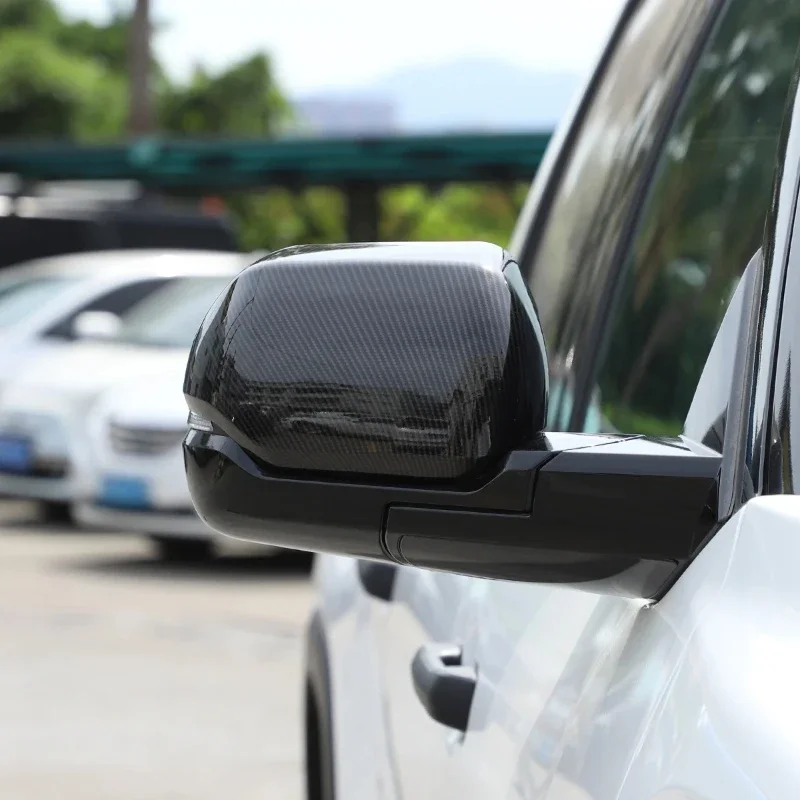 

ABS Carbon Fiber Car Side Rearview Mirror Cap Cover Trim Stickers Car Accessories For Toyota Tundra Sequoia 2022-2025