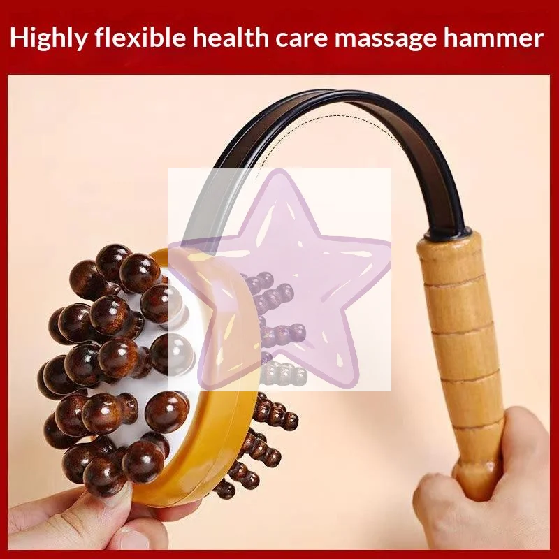 Handheld Massage Hammer Meridians Back Knock Massage Hammer Back Massage Leg Relaxing Massager Double Head Percussion Massager