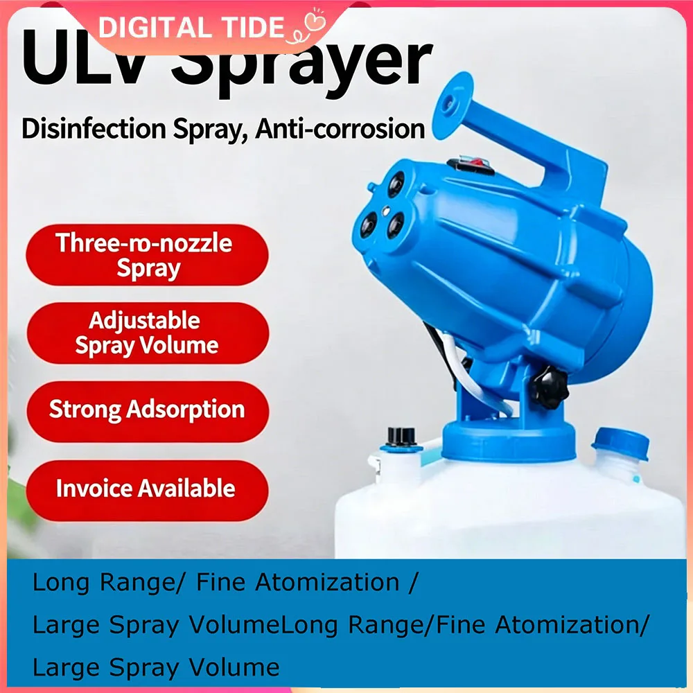 Sprayer Fine Mist Blower Pesticide Nebulizer 5L for Insecticide EU Plug Portable UltraLow Volume Fogger Atomizer