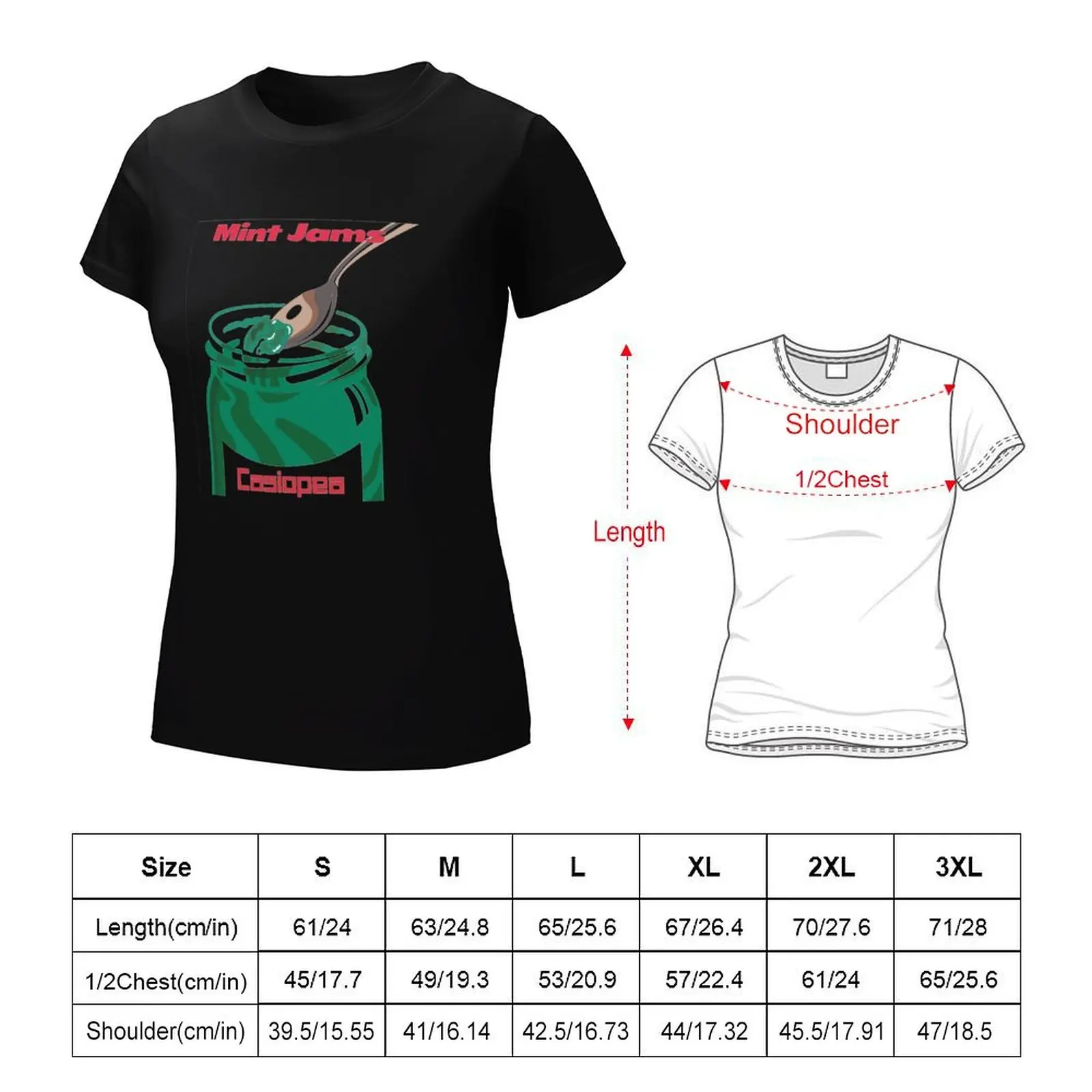 Casiopea Mint Jams T-Shirt plus size tops tees t-shirts for Women cotton