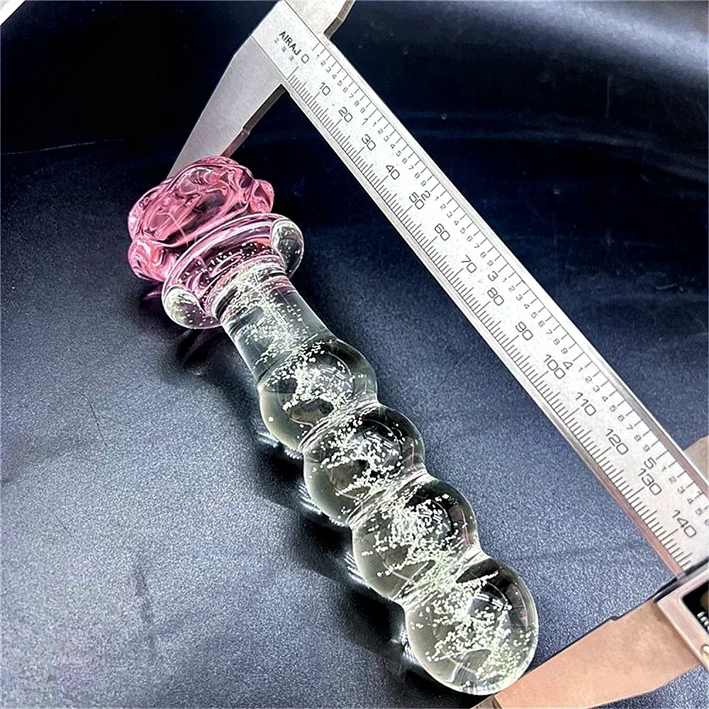 6182025 مضيئة الزجاج دسار ارتفع المكونات الشرج توهج في الظلام بعقب المكونات الشرج الخرز الاختراق الشرج الأزواج لعب الكبار لعبة الجنس Joi #4