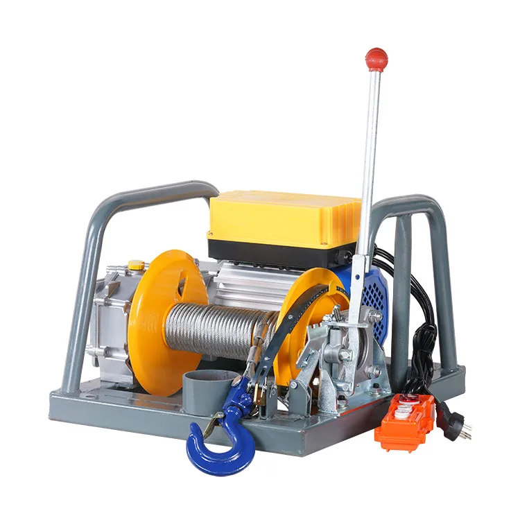 220v Single Phase Voltage 12-200m Wire Rope Parallel Clutch Electric Winch For Traction Lifting
