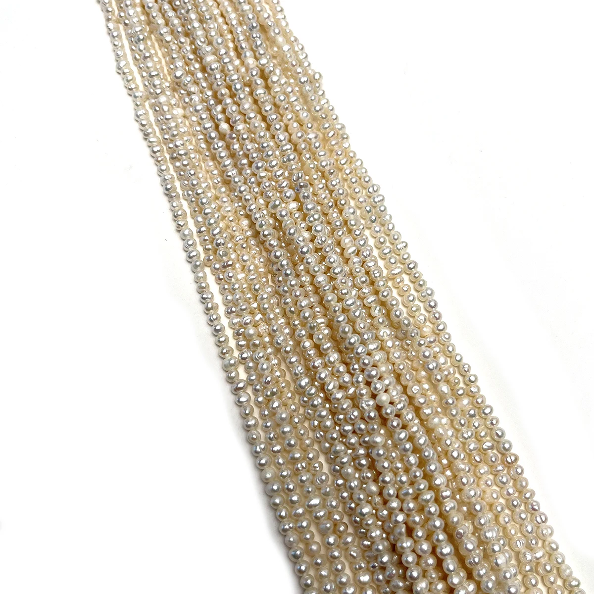 2-2,5mm Kleine Perle Natürliche Süßwasser Perle Doppelseitig Poliert Runde Schmuck Machen DIY Halskette Armband Zubehör frauen