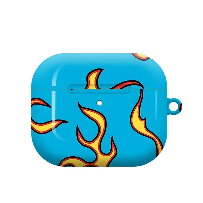 

Blue Cartoon Flame Seedling Apple AirPods2 3 4 Pro2 Earphone Case Suitable for Anti Drop and Anti Loss Earphone Protective Cover