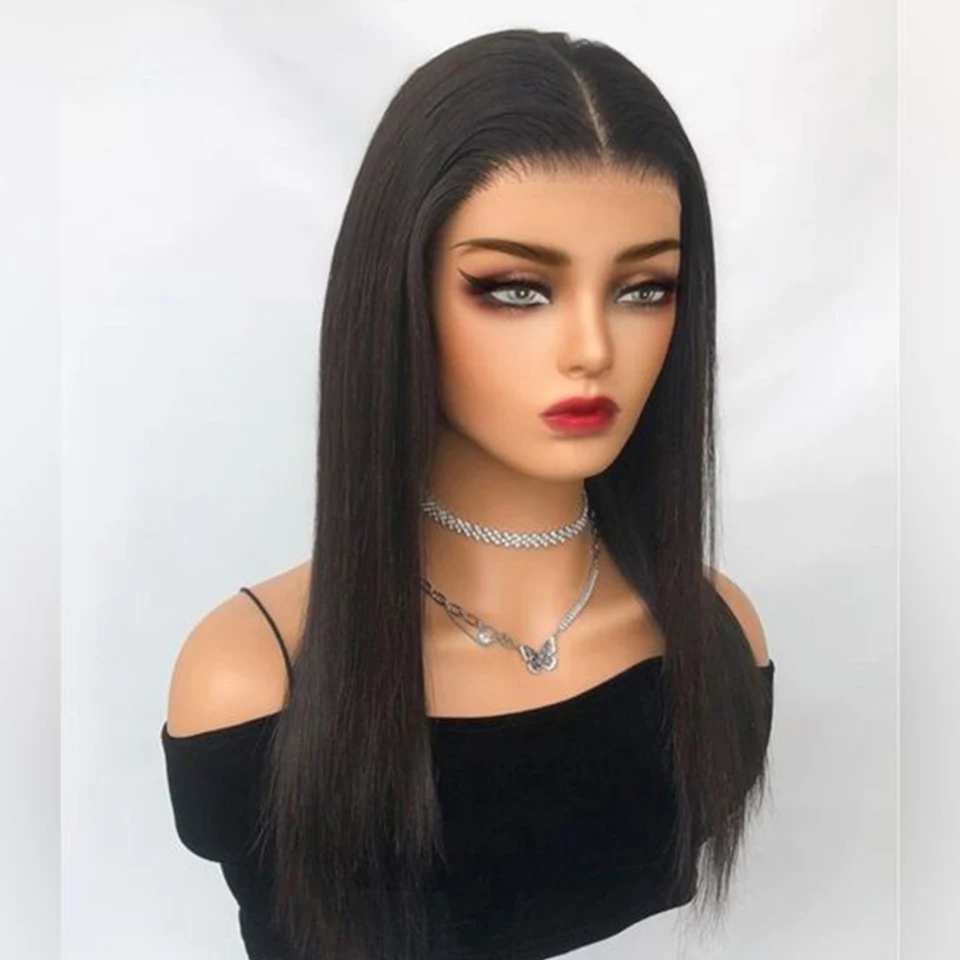 

Brazilian Straight Glueless Wig Human Hair Ready To Wear 13*5*2 T Part Human Hair Lace Frontal Wig Straight Human Hair Wig