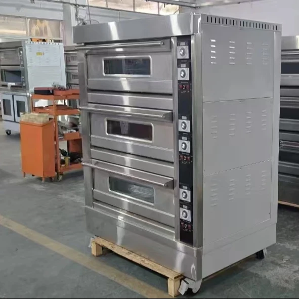 Good Performance 3 Deck 6 Tray Electric Bread Cake Oven Baking Equipment Baking Oven For Restaurants