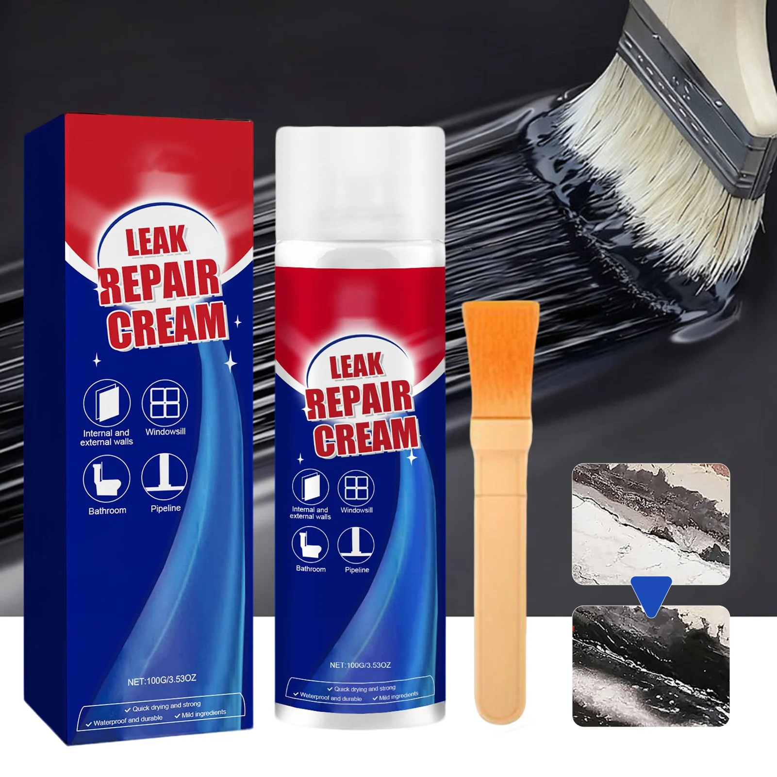 Liquid Waterproof Sealant For Roosf Cracks Easy DIY Home Leaks Solution Outdoor Patios Sealing