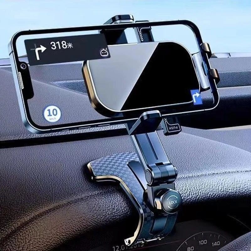 

Car Phone Holder Clip Type Dashboard Mounted Phone Stand Shockproof 360 Degree Rotating Phone Holder Automotive Cradles