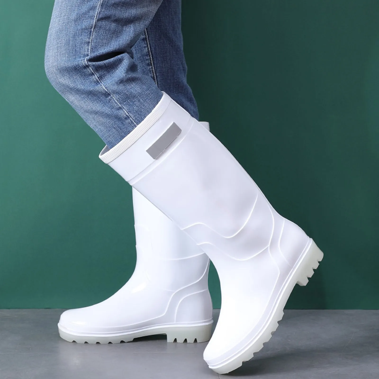 أحذية برباط عالية الفخذ للرجال، أحذية طويلة، أحذية المطر، أحذية الصيد، أحذية واسعة الانزلاق #3