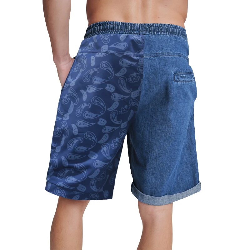 American Summer Herren Shorts Cashew Blume Jacquard Street Fashion Marke lose gerade Sport und lรคssige halbe Strand Shorts