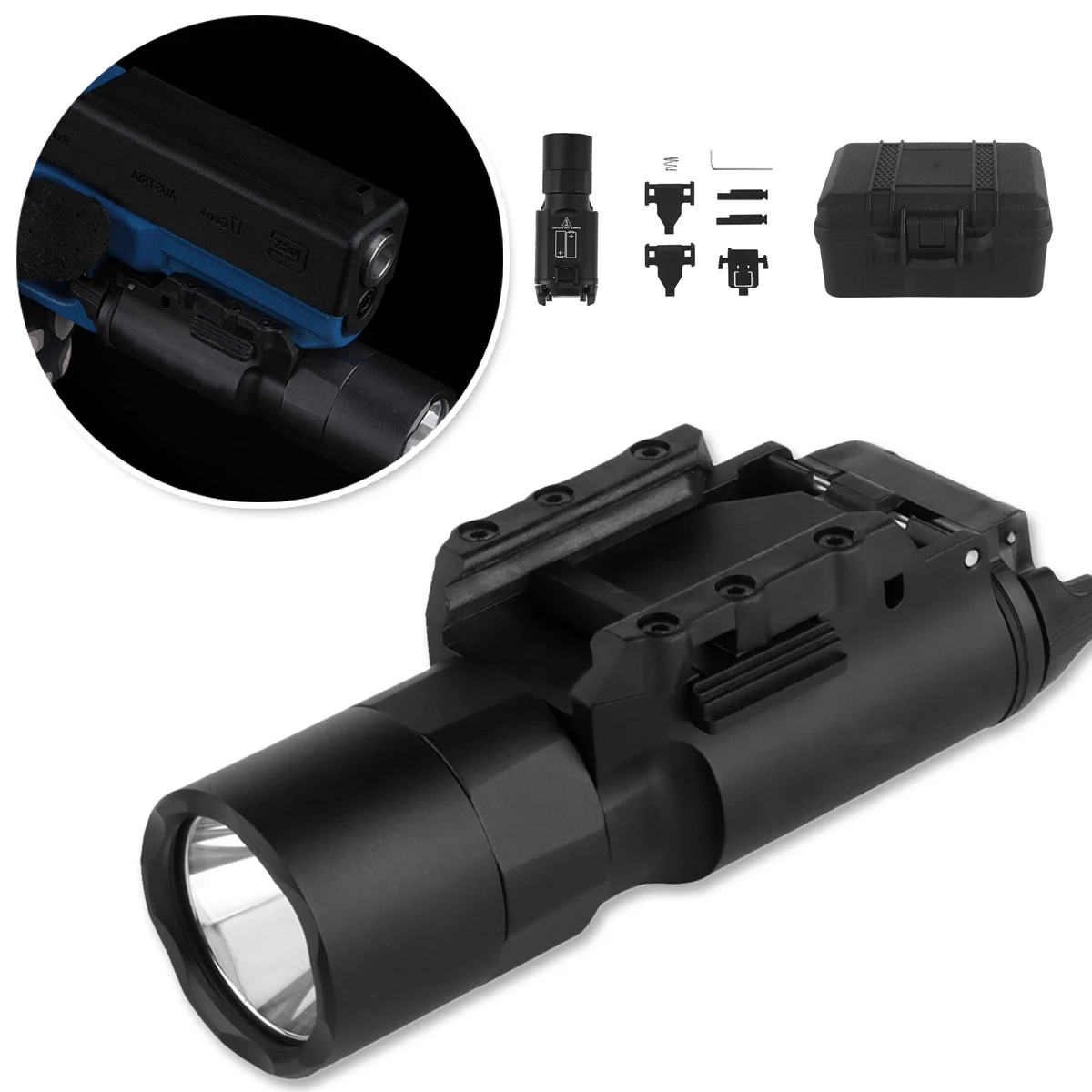 X300U Tactical Flashlight Pistol Gun Strobe Led Detection Light for Outdoor Hunting Shooting Airsoft Accesories