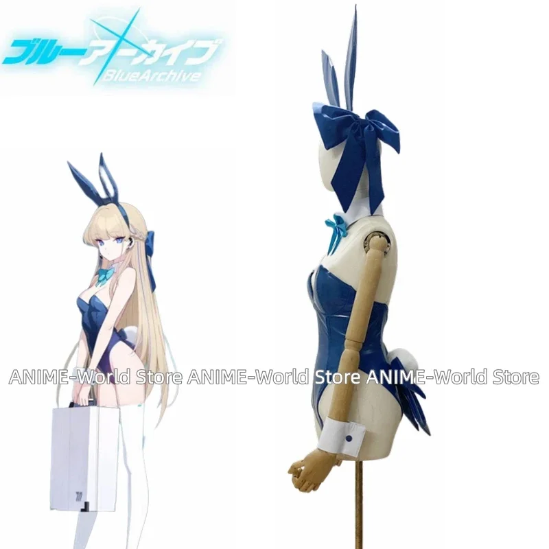 Blue Archive Asuma Toki Rabbit Girl Suit Cosplay Uniform Costume Wig Halloween Party Custom Made Any Size