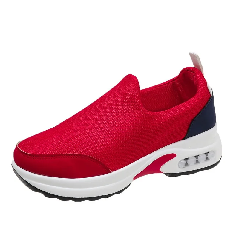 

Womens Sneakers Comfortable Lazy Shoes Breathable Mesh Non-Slip Sneaker Trend Knitted Tennis Shoes Outdoors Casual Running Shoes