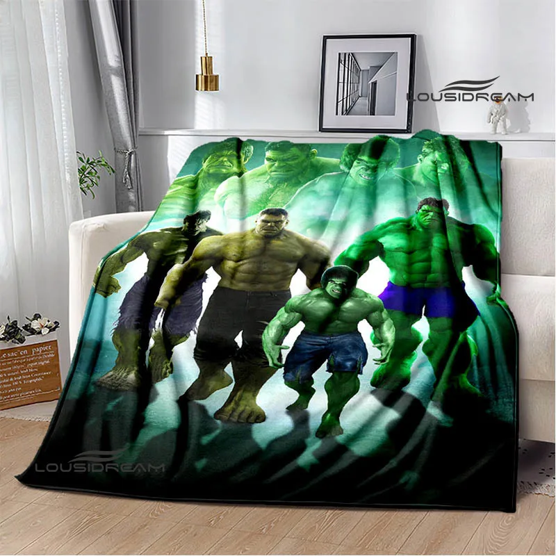 Cute Cartoon The Hulk printed blanket Picnic blanket Warm Flannel blankets Home bed linings blankets for beds Birthday Gift