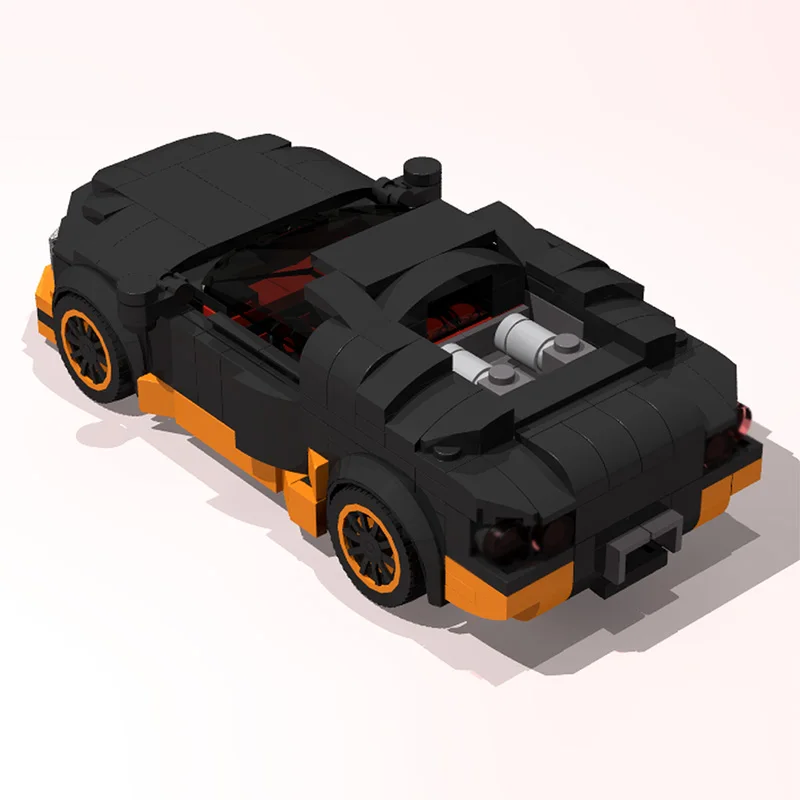 Modello di auto da corsa di velocità MOC Mattoni da costruzione Veyron Auto sportiva di livello superiore Tecnologia modulare Regalo di festa per bambini Assemblare il vestito giocattolo