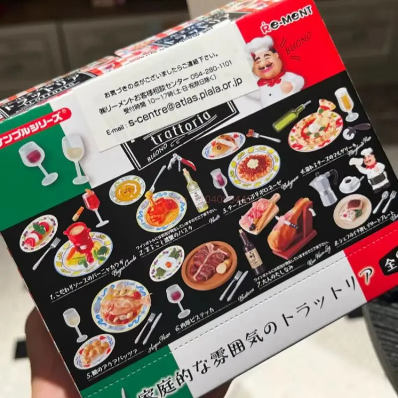 

New Genuine Re-Ment Italian Small Restaurant On The Street Corner Pizza Western Restaurant Miniature Scene Blind Box Gifts