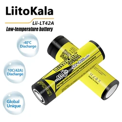 1-16PCS LiitoKala Lii-LT42A 21700 4200mah Rechargeable Battery 3.7V 10C discharge High Power batteries For High-power Appliances