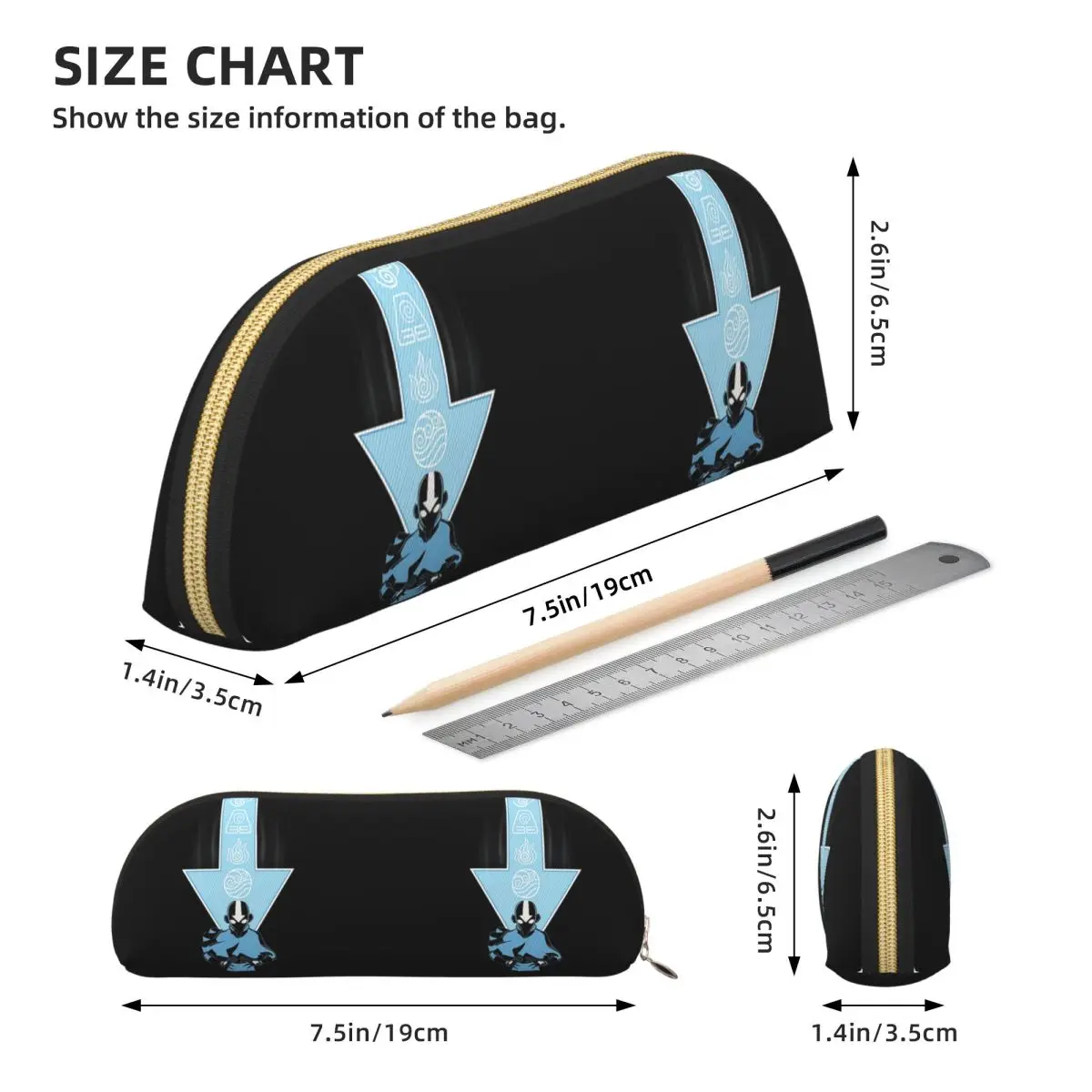 Пенал Avatar Aang Arrow, пенал для хранения канцелярских принадлежностей, большая коробка для ручек, сумка-карандаш для детей, подарки