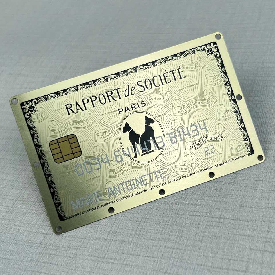 Printable Stainless Steel Smart VIP Membership Cards Blank Customized Printing Gold NFC Chip Metal Business Cards