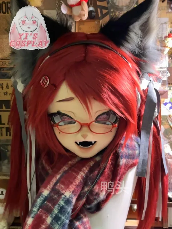 

Изготовленная на заказ меховая голова-кемоно ручной работы, голова для фурсьюта, меховая голова кигуруми, голова для косплея Yis, голова-кемоно в виде зверя