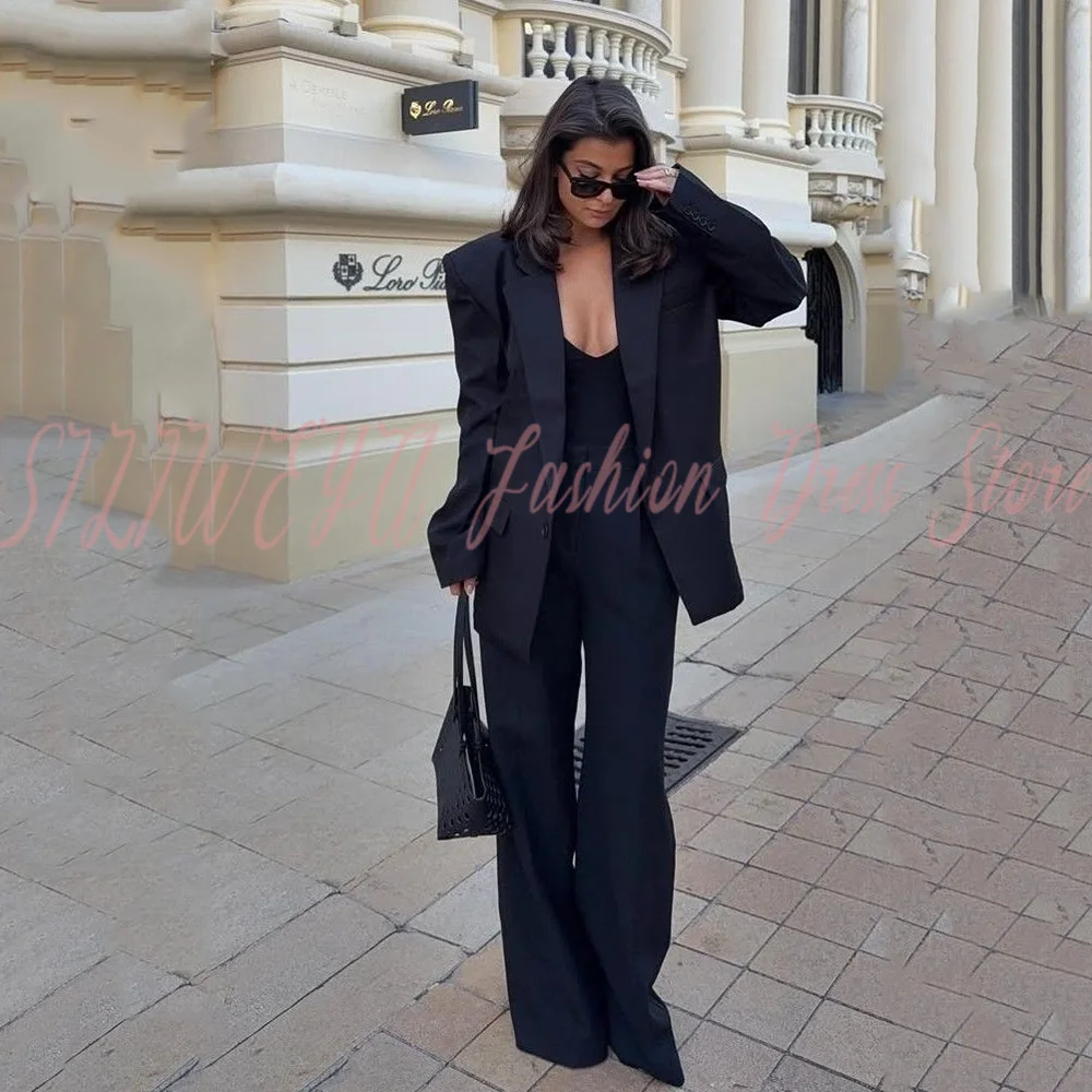 2026 Spring Office Lady Chic Outfits Elegant 2 Pieces High-end Women Suit Fashion Casual Oversized Blazer Set Fashion Trousers