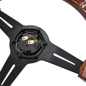 Steering wheel Nardi Wood Grain Racing, Deep Corn Drifting, Sports Shole with Logotype, Universal, 14 8 Main Sales Madeira Steering Wheel - №1